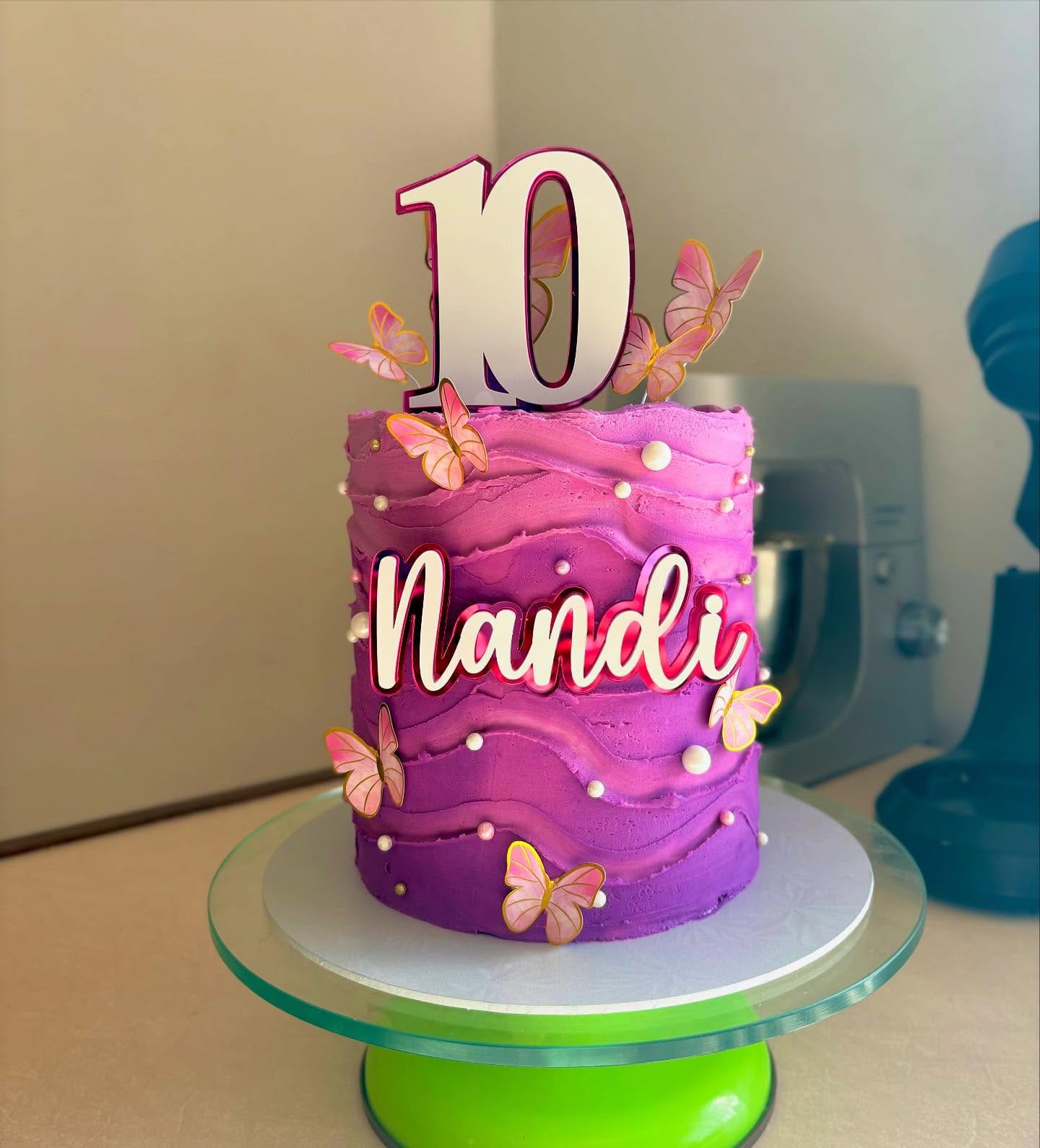 Purple Butterfly Cake by Baked by Mono