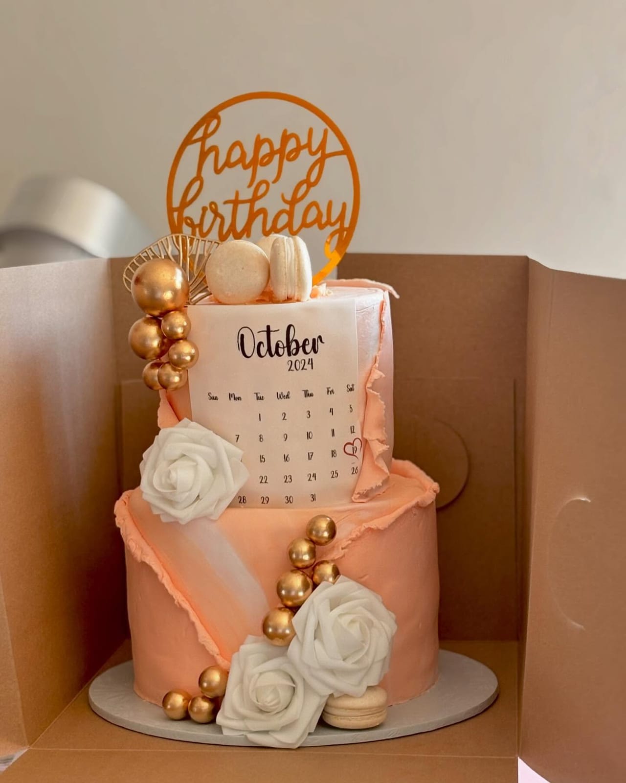 Peach Calendar Tier by Baked by Mono