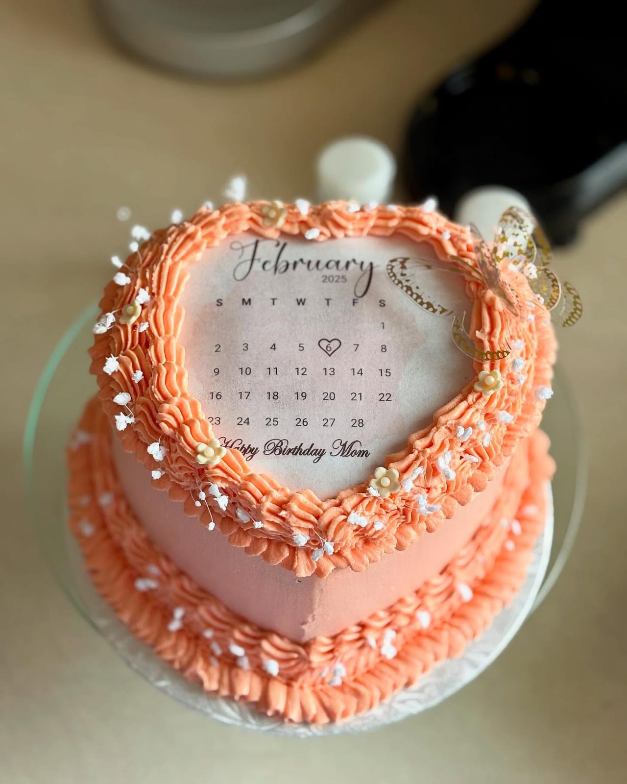 Peach Calendar Heart by Baked by Mono