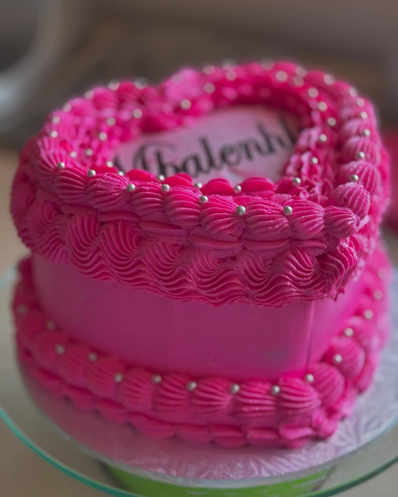 Hot Pink Heart by Baked by Mono