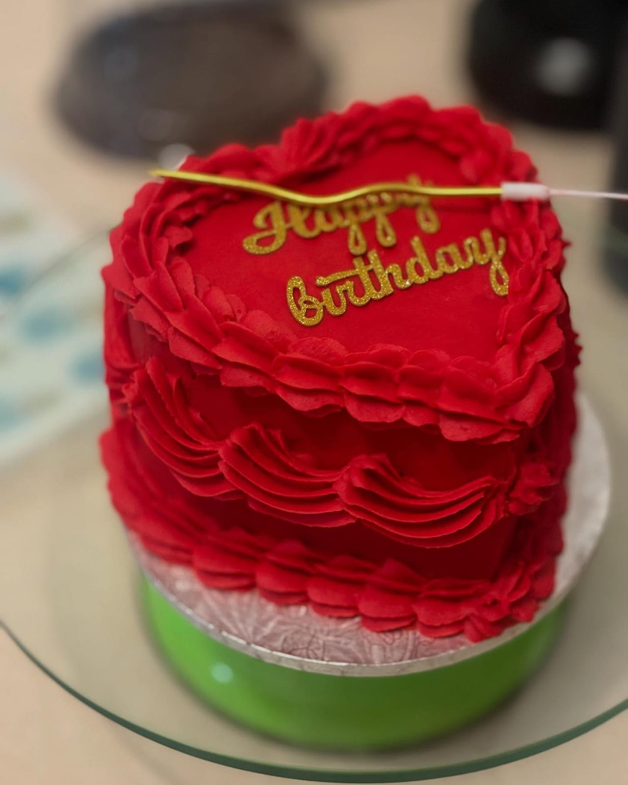 Red Ruffle Heart by Baked by Mono