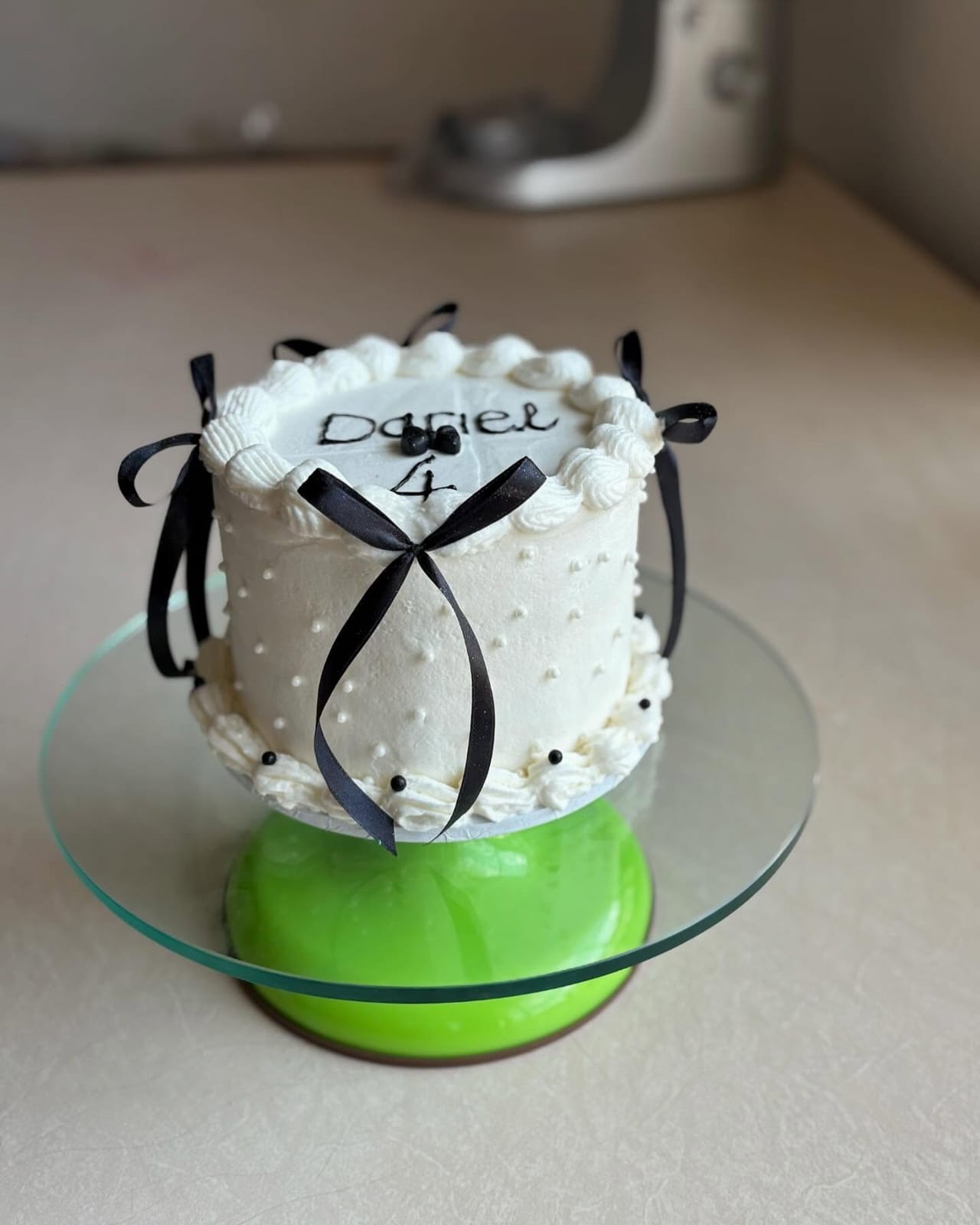 Pearl & Bow Cake by Baked by Mono