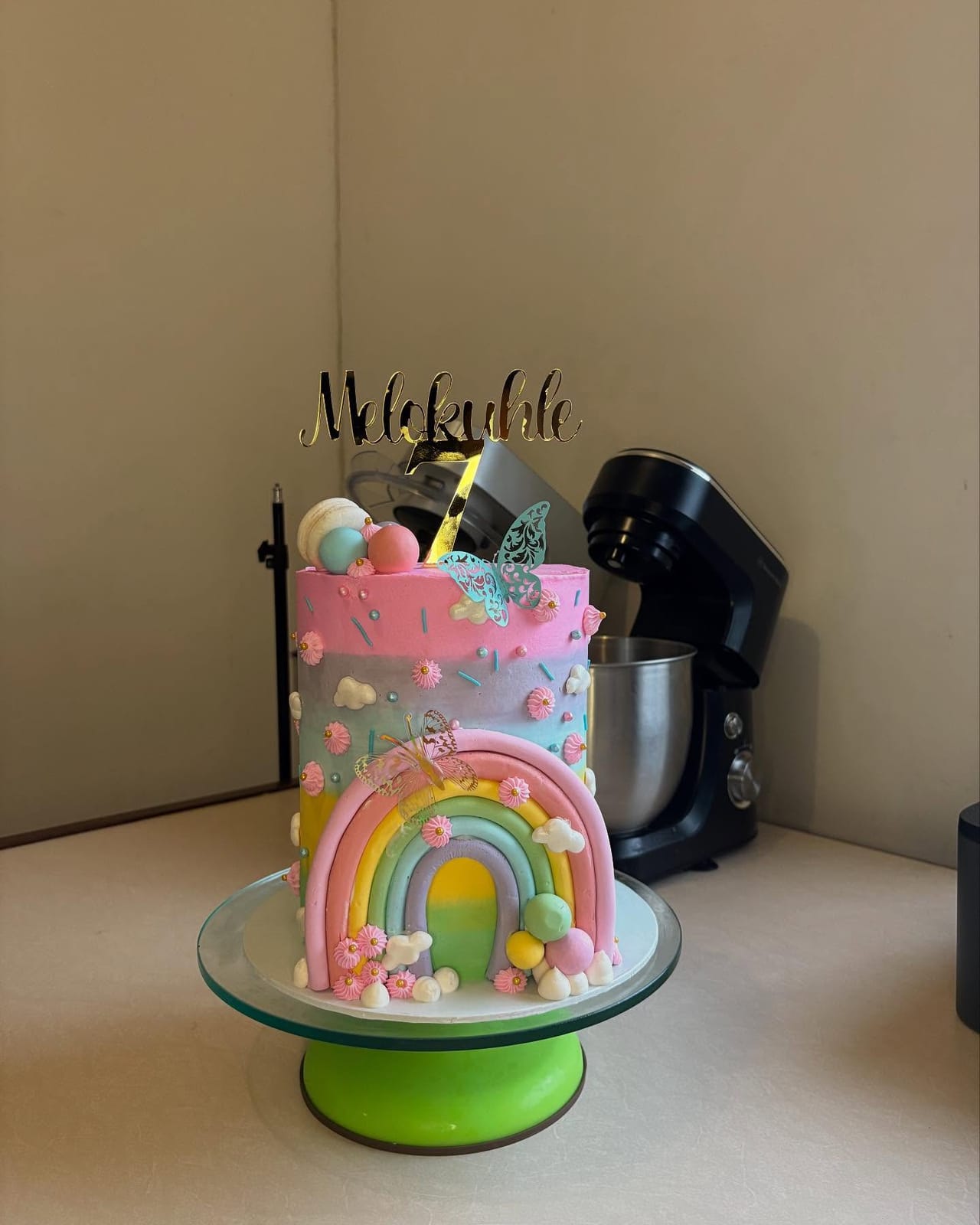 Pastel Rainbow Cake by Baked by Mono