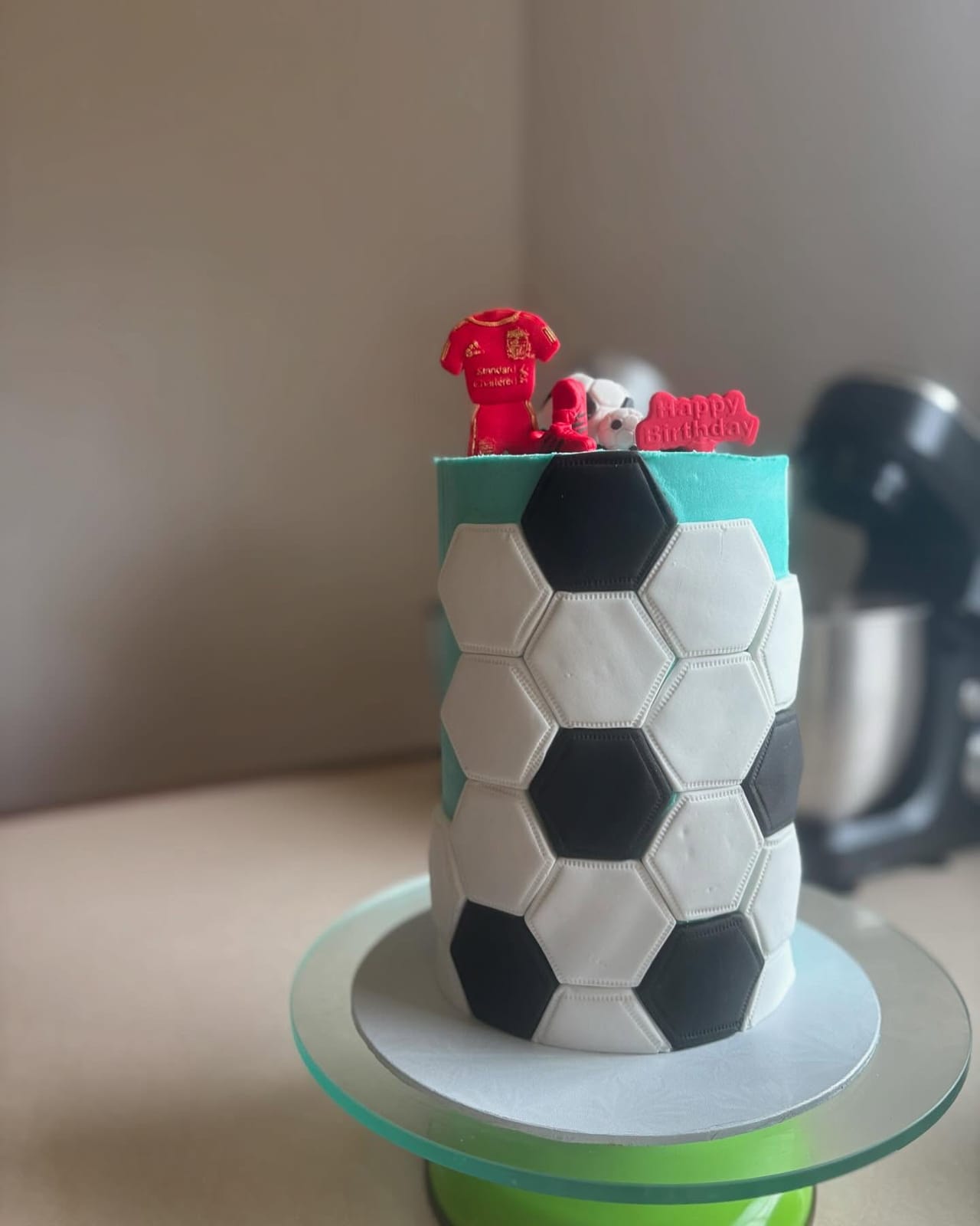 Soccer Ball Cake by Baked by Mono