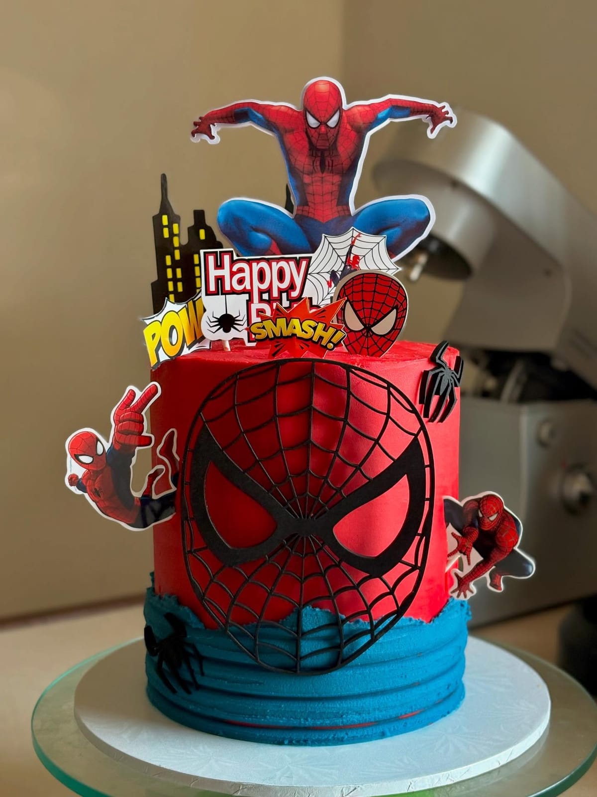 Spider-Man Mask Cake by Baked by Mono
